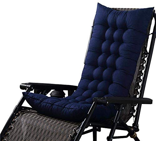 HANHAN Cojín de respaldo alto para silla mecedora de jardín, cojines para tumbona de patio, almohadillas de repuesto para relajantes con lazos, 120 x 45 cm