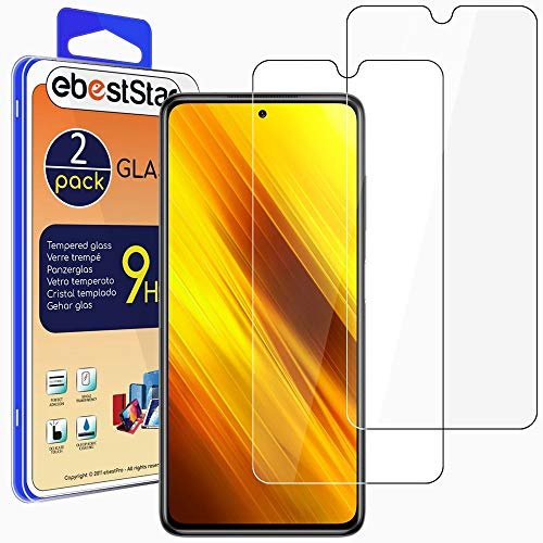 ebestStar - Cristal Templado x2 para Xiaomi Poco X3 NFC, X3 Pro, Protector Pantalla Película Vidrio, Antigolpes