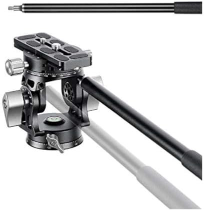 Leofoto - VH-30R Tripod Head with Double Panorama Plate and Handle - Ideal for Bird Watching with Spotting Scope and Photographing - VH-30R