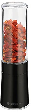 Zassenhaus - Moulin à chili DESSAU 17cm acier inoxydable, noir/acr.
