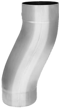 ZAMBELLI Sockelknie verzinkt, Etagenbogen, einteilig gefalzt DN 100 Silber zur Überbrückung von Mauer- und Putzvorsprüngen