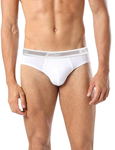 Slip Uomo Cotone Elasticizzato Pacco da 4 Bielastico Mutande Uomo Cotone Intimo Mutande Uomo Colorate alla Moda Bianchi Neri Grigio 2383 (4 Bianchi, M)