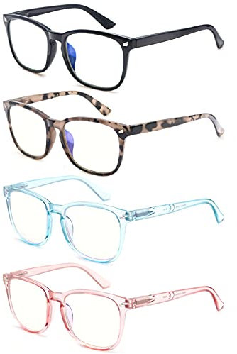 MODFANS Lunettes de Lecture Femme 2.5 Anti Lumiere Bleue (4 Paires) UV Protection,Lunettes Loupe/Lunettes de Vue