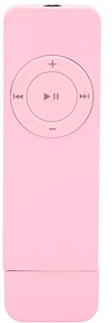 Bewinner MP3 Player, Mini Music Player MP3 Player with USB Flash Drive, Portable HiFi Lossless Sound MP3 Music Player for Students Running Travel, Supports up to 64GB, Gift for Kids (Pink)