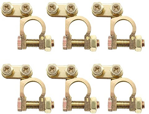 AIMEKE 3 Paia Morsetti Batteria 12V/24 V Morsetto Batteria Auto Morsetto per Batteria Rame, per Auto, Barca, Moto, Navi