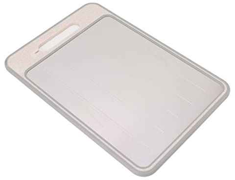 Defrosting Tray, Fast Thawing Cutting Board with Sharpener, 4 in 1 Double-Sided Chopping Plate for Defrost, Thaw Meat and Food 14.4 x 9.8 in (Wheat Straw Color)