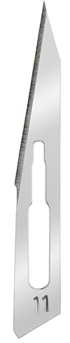 Shehadeh - Lot de 50 lames de scalpel stériles Figure 11 - Lames de rechange en acier au carbone - Pour support de scalpel n° 3 - Heinz Herenz