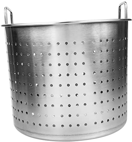 TOPBATHY Stainless Steel Crawfish Pot Seafood Boil Pot Multi-use Leak-Resistant Metal Bucket for Efficient Cooking and Draining Suitable for Home Kitchen