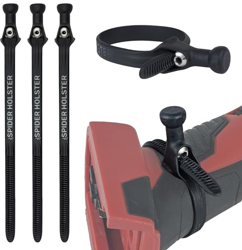 Pro Tool Grips - Pack of 3 - Universal Tool Handle add-on for use with Spider Tool Holsters - Compatible with Pneumatic Nailer, Power Drill, Impact Driver, reciprocating Saw, Flashlight,and More!