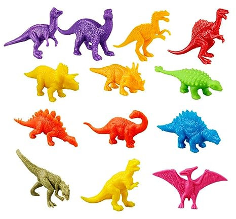 Abaodam Realistisches Dinosaurier-montagespielzeug 65-teiliges Miniatur-Dinosaurier-Spielzeug Lernspielzeug Für Jungen Und Mädchen Tiermodelle Aus Kunststoff