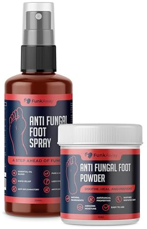 Anti Fungal Foot Spray & Powder Set - Complete Foot Care Solution | Relieves Itching, Cracked Skin & Odor | Fast-Acting Antifungal Formula with Natural Ingredients | 200ml Spray + 100g Powder