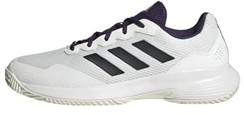 adidas För Män Gamecourt 2.0 Tennis Shoes, core white/core black/aurora plum, 44 EU