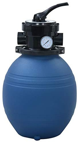 Xichuzi Pool-Sandfilter mit 4-Wege-Ventil, Sandfilteranlage Pool, Poolpumpe, Poolfilter, Sandfilter, Sandfilterpumpe Für Pool, Pool Filtersand, Blau 300 mm