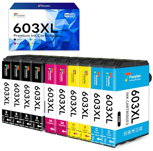 Fooylen 603XL Druckerpatronen Kompatibel für Epson 603XL 603 XL für Expression Home XP-2100 XP-2150 XP-3100 XP-3105 XP-3150 XP-4100 XP-4155 Workforce WF-2810 WF-2830 WF-2835 WF-2840 WF-2850
