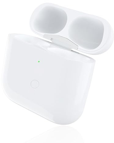 Kabelloses Ladegehäuse, Ersatz für AirPods der 3. Generation, nur kompatibel mit AirPod-Ladehüllen der 3. Generation, mit Synchronisationstaste und L-Port, Weiß (ohne Ohrhörer)