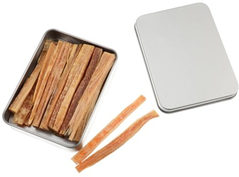 Veemoon Outdoor Camping Firelighters Wood Kindling Sticks Natural Dried Wood Batten Fire Starting Tool Portable Iron Box Set for Bbq Bonfires and Survival