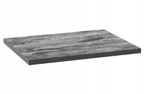.Deftrans Waschbeckenplatte 60x46 cm Schwarz Beton – Laminierte Badplatte für Waschtisch, Unterschrank, Badezimmermöbel, wasserfest, matt