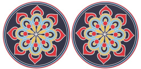 Milisten 2 Stück Handgefertigte Tischuntersetzer aus Pvc mit Elegantem Design Vielseitig als Klangschalenkissenring für Yoga und Meditation Verwendbar