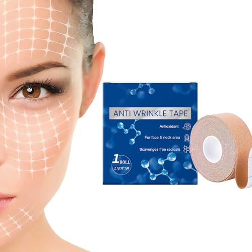 Rotolo di nastro per lifting facciale, nastri delicati sulla pelle, per rassodare il viso, toppe invisibili in tessuto da 2 cm e sollevamenti istantanei, soluzione di bellezza per madre, moglie