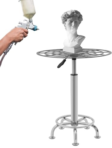 360° Rotary Spray Paint Rack, 23.6-31.5in Height Adjustable Stable Rotating Paint Rack, Lifting Spray Painting Table for Door and Car Body, Automotive Painting, Modeling