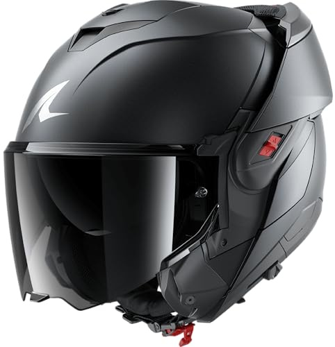 SHARK, Modularer Motorradhelm OXO DARK SHADOW Blue Steel Mat B16, M