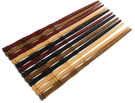 HAPINARY 12 Pièces Pinces à Cheveux Bois Fait Main Baguettes Chinoises Traditionnelles pour Femmes et Filles Accessoires Décoratifs pour Chignons et Coiffures Style Ancien pour Mariages et