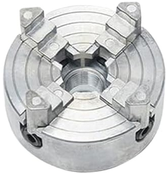 3-Jaw/4-Jaw Lathe Chuck Kit with Turning Machine Tools Accessories with Hand Electric Drill Connecting Rod for DIY Lathes Tools(4 Jaw)