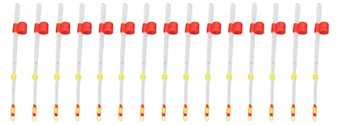 DANAIXZ Mini-Winter-EIS-Angelrute, Spitzenspitze, 15-teiliges Set, langlebige Verlängerungsruten, Angelgeräte-Teile, ABS-Material, kleine Größe, leicht, flexibel, für das Angeln im Fluss, (100mm)