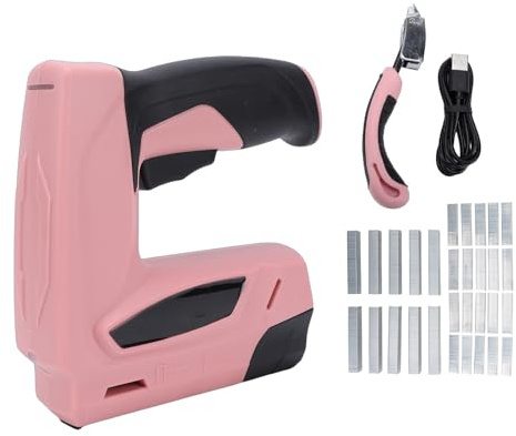 Naroote Graffatrice Elettrica, Kit Chiodatrice a Batteria Tipo U & T con Impugnatura Ergonomica, Utensili Ricaricabili per la Riparazione di Mobili e la Lavorazione Del Legno