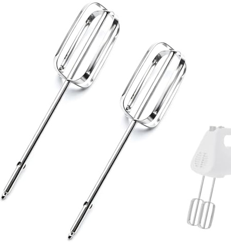 Hand Mixer Beater Replacements for Kenwood HMP30/HM220/HM320/HM520,Stainless Steel Blender Beaters for Mixing Eggs Powdered Sugar Butter or Heavy Cream Parts Accessories Attachments(18cm/7.09in)