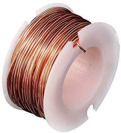 Kupferdraht, 0,5 mm x 10m Kupferlackdraht, Isoliert Magnetdraht zur Herstellung eines Elektromagnet-Motormodells
