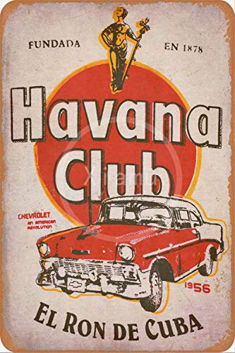 None Brand Havana Club Blechschild Retro Blech Metall Schilder Poster Deko Vintage Türschilder Schild Warnung Hof Garten Cafe Toilette Kneipe Club Geschenk