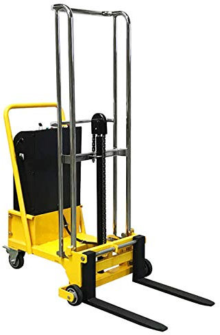 Mini-Stapler semi-elektrisch 250 kg, 1,4 m Hubhöhe, freitragende Gabelzinken