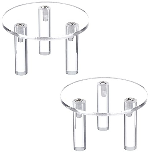 FINGERINSPIRE 2 Sets Klare Acryl Schmuckständer für Ringe Schmuck mit Runder Basis Dekorative Display Sockel Schmuck Organizer Figurenmodelle Schmuckständer für Ringe Ohrringe
