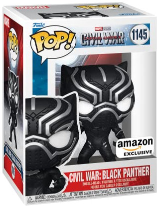 Funko Pop! Marvel: Civil War Build A Scene - Black Panther 3rd - Captain America - Amazon Exclusive - Collectable Vinyl Figure - Gift Idea - Official Merchandise - Toys for Kids & Adults