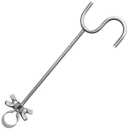 DYPASA Angelrutenhalter Fischerhalter Edelstahl Rahmenstange S-Typ Dual-Zweck Universal Hängende Kohlenstoffrahmen-Stab-Zubehör Rutenhalter