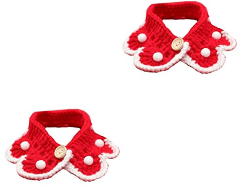 iplusmile 2 STK Haustier-schal Für Katzentücher Hundebekleidung Für Für ädchen -Bandanas Lätzchen Stricken Europäisch Und Amerikanisch
