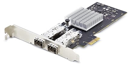 StarTech 2-Port SFP Netzwerkkarte, 1000BASE Kupfer/Glasfaser, Intel I350 | PCIe 2.0 x1, LWL/LAN Karte, Server Adapter, Jumbo Frame, VLAN Tagging, PXE-Boot