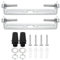 PATIKIL 75mm Soffitto Luce Piastra Kit, 2 Set Luce Apparecchi Montaggio Staffa Piastra Acciaio Traversa per Casa Ufficio Sospensione Parete Luce, con Vite Rondella Dado