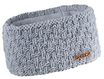 SABBOT Damen Winter Haarband Haarreifen Damen Breit Mit Fleece Hair Band Woman Ohrenwärmer Geschenk für Frauen (Hellgrau)