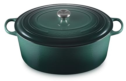 Le Creuset Horno holandés ovalado de hierro fundido esmaltado, 15.5 cuartos de galón, Artichaut