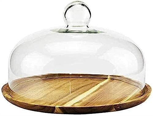 CHFYIJYHM Kuchenständer Geschirr Steakteller 6/8/10/11 Zoll Brotteller Bar Holz Getränk Obstteller Glas Sandwich Aufbewahrung(20 * 20 * 12CM)