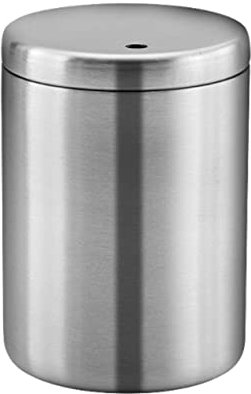 SFQEVHRZ Zahnstocherhalter Dispenser， Praktischer Zahnstocherhalter aus Edelstahl mit Deckel Zahnstocherhalter Tasche Stabiler Zahnstocherspender Einfacher Zahnstocherbehälter Kreativität(Silver)