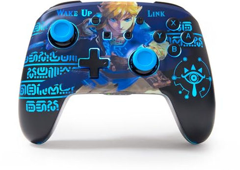 Manette sans fil améliorée PowerA pour Nintendo Switch, modèle OLED et Switch Lite, accessoire de jeu, manette de jeu, manette gaming, manette Bluetooth, sous licence officielle - Wake Up Link