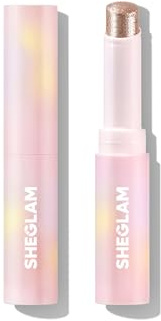 SHEGLAM Kristall Gel Glanz Stick Lidschatten Stick Eyeliner Aufheller Bleistift Wachsmalstift mit Pinsel, leicht zu verblenden langanhaltender schimmernder Lidschatten-Stick-Starlit Silver