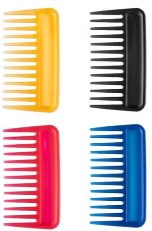 ZWWOGE 4 stück Tragbarer Styling Kamm, Stielkamm, Antistatisch Strähnenkamm, Bruchfest Reisekamm Kleiner Breiter Zahnkamm Entwirr Haarkamm für Langes, Kurzes, Lockiges, Nasses Haar