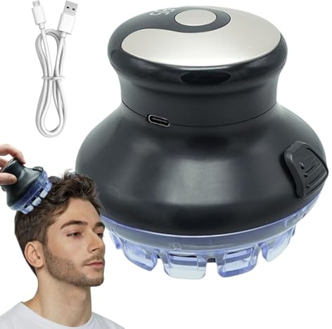 Tondeuse à cheveux chauve - Outil de préparation électrique étanche pour homme | Tondeuse à cheveux sans fil rechargeable avec écran LED, fonctionnement calme, machine