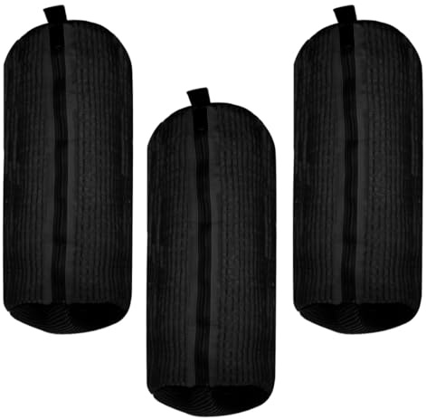 Turnschuh-Kulturbeutel - Schützen Sie Ihre Turnschuhe & Waschmaschine - Strapazierfähiger Kulturbeutel für Sneaker, Schuhe & Feinwäsche - Passend für Schuhgrößen 38-46 cm (Schwarz, 3er-Pack)