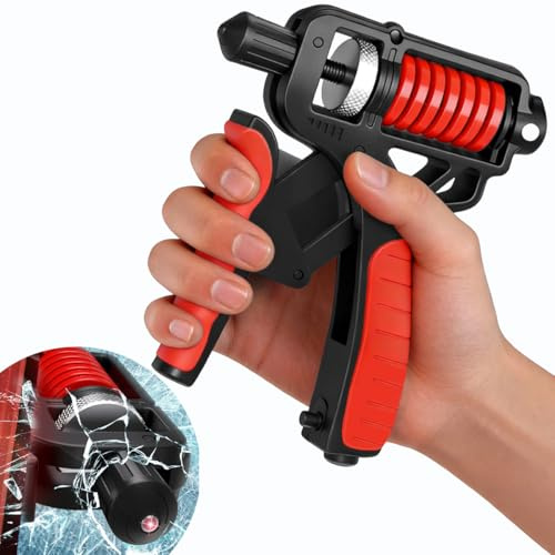 Rkixlix Hand Grip 5-165kg Allenatore di Forza della Presa Regolabile Hand Grip per Allenamento Avambraccio Hand Trainer Avambracci Attrezzi Handgripper Ergonomico Compatto per Casa, Ufficio, Palestra