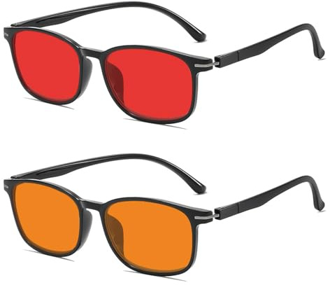 MmotZsb 2 Stück Blaulichtfilter Brille Herren Damen, Blue Light Glasses für Bildschirmarbeit, Gaming und Homeoffice, Reduziert Augenbelastung und verbessert den Schlaf